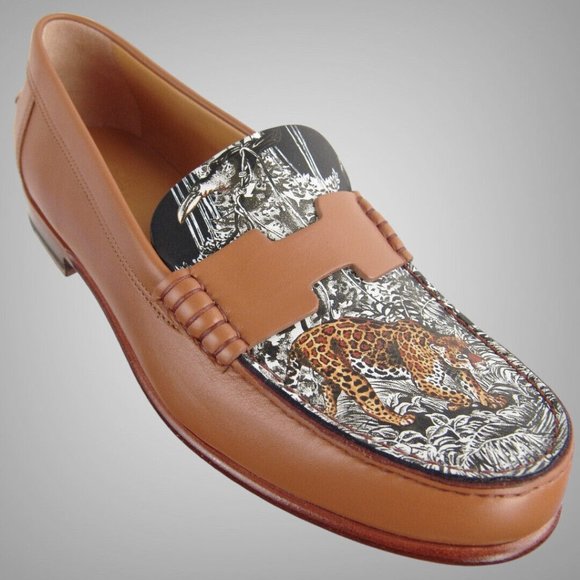 HERMES New Equateur Tatouage Kennedy Loafer Moccasins Shoes Made in Italy - Picture 1 of 16